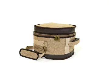 Barton 12X8, Tom Tom Drum Bag - 600D with Faux Leather Trim, Color - Tawny Brown