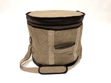 Barton 14X14, Floor Tom Drum Bag - 600D with Faux Leather Trim, Color - Tawny Brown