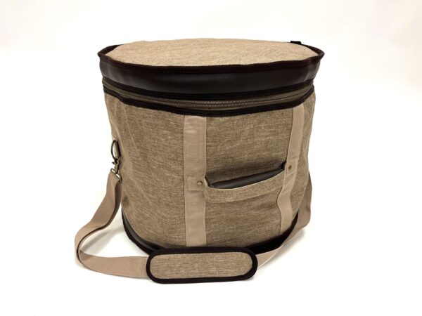 Barton 14X14, Floor Tom Drum Bag - 600D with Faux Leather Trim, Color - Tawny Brown