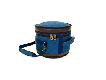 Barton 10X7, Tom Tom Drum Bag - 600D with Faux Leather Trim, Color - Blue Oxford