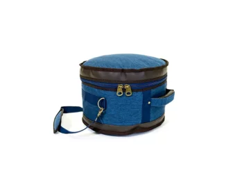 Barton 12X8, Tom Tom Drum Bag - 600D with Faux Leather Trim, Color - Blue Oxford