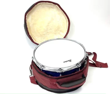 Barton 14X5, Snare Drum Bag - 600D with Faux Leather Trim, Color - Mulberry Truffle
