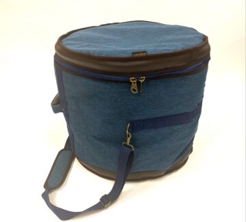 Barton 14X14, Floor Tom Drum Bag - 600D with Faux Leather Trim, Color - Blue Oxford