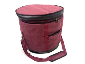 Barton 14X14, Floor Tom Drum Bag - 600D with Faux Leather Trim, Color - Mulberry Truffle