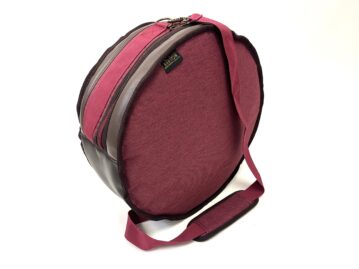 Barton 14X8, Snare Drum Bag - 600D with Faux Leather Trim, Color - Mulberry Truffle