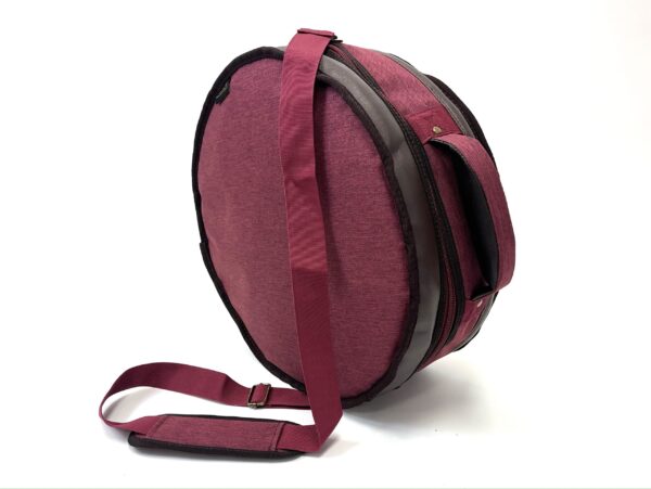 Barton 14X6.5, Snare Drum Bag - 600D with Faux Leather Trim, Color - Mulberry Truffle - Image 2