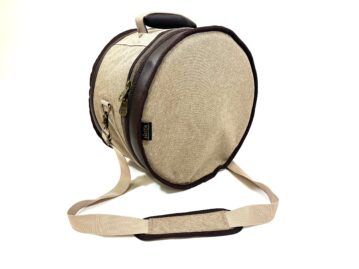 Barton 13X9, Tom Tom Drum Bag - 600D with Faux Leather Trim, Color - Tawny Brown