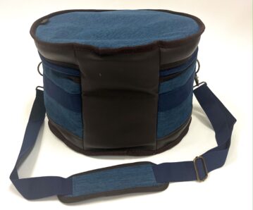 Barton 12X8, Tom Tom Drum Bag - 600D with Faux Leather Trim, Color - Blue Oxford