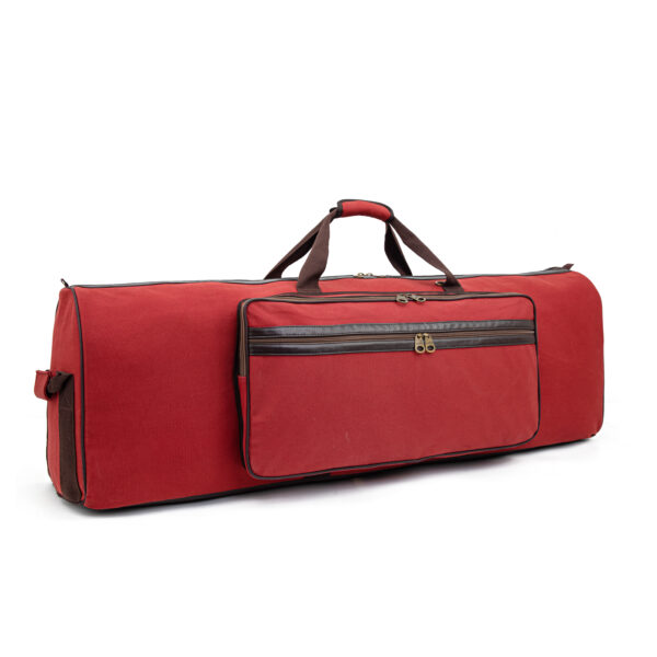 Barton 32"X10"X16" Battle Bag 600D Faux Leather Trim– Brick Red - Image 3