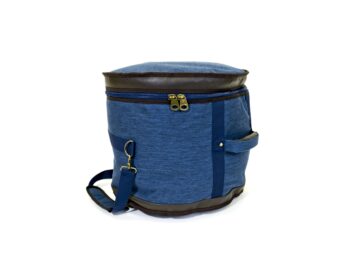 Barton 14X14, Floor Tom Drum Bag - 600D with Faux Leather Trim, Color - Blue Oxford