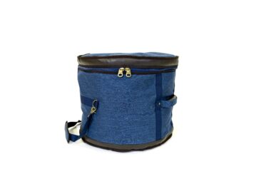 Barton 18X14, Bass Drum Bag - 600D with Faux Leather Trim, Color - Blue Oxford