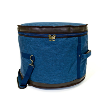 Barton 20X14, Bass Drum Bag - 600D with Faux Leather Trim, Color - Blue Oxford