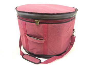 Barton 18X14, Bass Drum Bag - 600D with Faux Leather Trim, Color - Mulberry Truffle