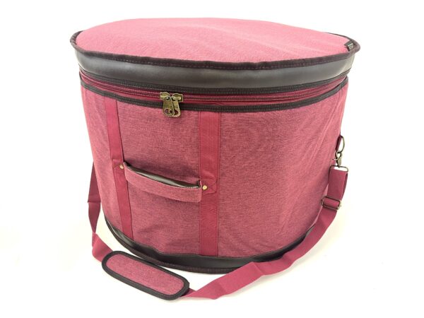 Barton 24X14, Bass Drum Bag - 600D with Faux Leather Trim, Color - Mulberry Truffle