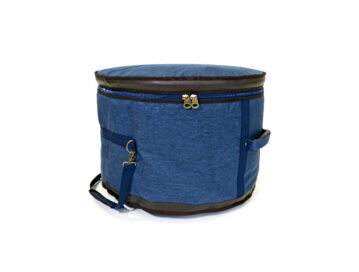 Barton 22X14, Bass Drum Bag - 600D with Faux Leather Trim, Color - Blue Oxford