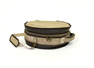 Barton 14X5, Snare Drum Bag - 600D with Faux Leather Trim, Color -Tawny Brown