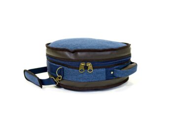 Barton 14X5, Snare Drum Bag - 600D with Faux Leather Trim, Color -Blue Oxford
