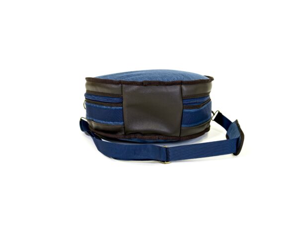 Barton 14X5, Snare Drum Bag - 600D with Faux Leather Trim, Color -Blue Oxford - Image 4