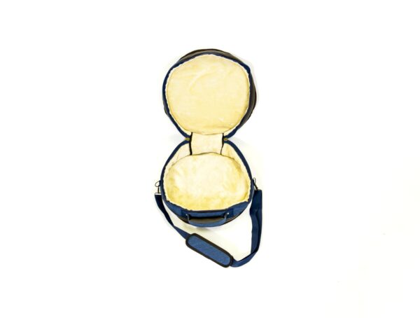 Barton 14X5, Snare Drum Bag - 600D with Faux Leather Trim, Color -Blue Oxford - Image 3