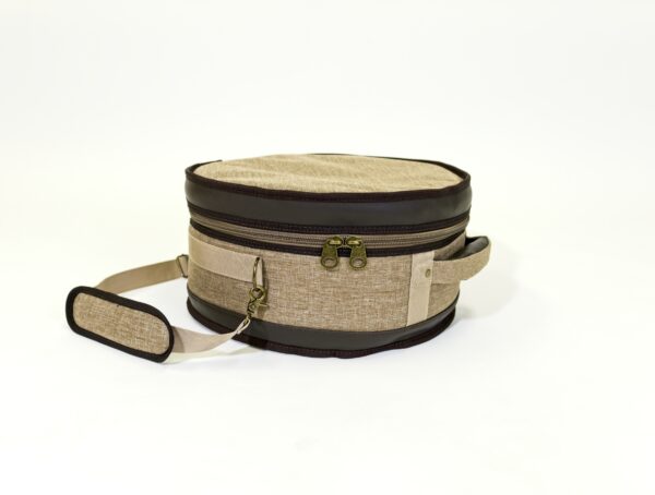 Barton 14X6.5, Snare Drum Bag - 600D with Faux Leather Trim, Color - Tawny Brown - Image 9