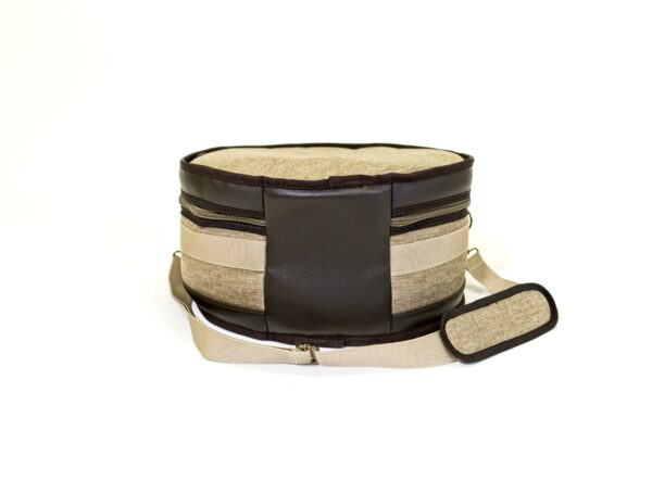 Barton 14X6.5, Snare Drum Bag - 600D with Faux Leather Trim, Color - Tawny Brown - Image 8