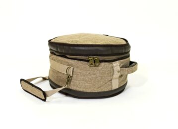 Barton 14X8, Snare Drum Bag - 600D with Faux Leather Trim, Color - Tawny Brown