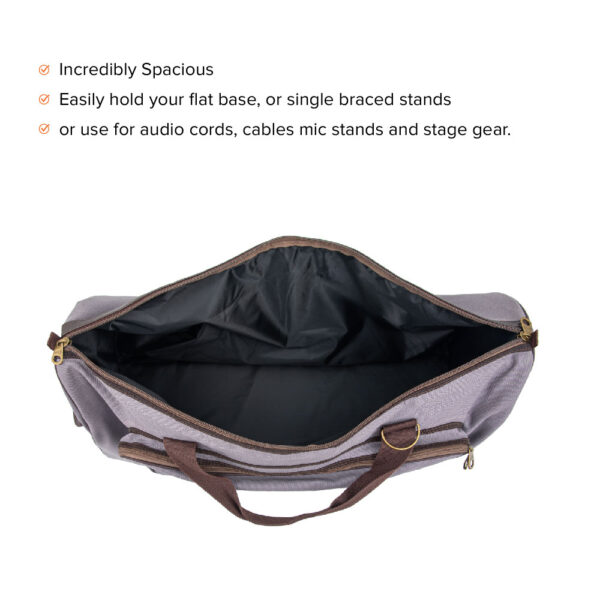Barton 48"X10"X16" Battle Bag 600D Faux Leather Trim– Flint Gray - Image 3
