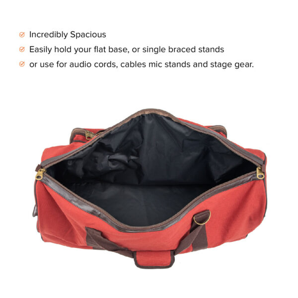 Barton 48"X10"X16" Battle Bag 600D Faux Leather Trim– Brick Red - Image 3