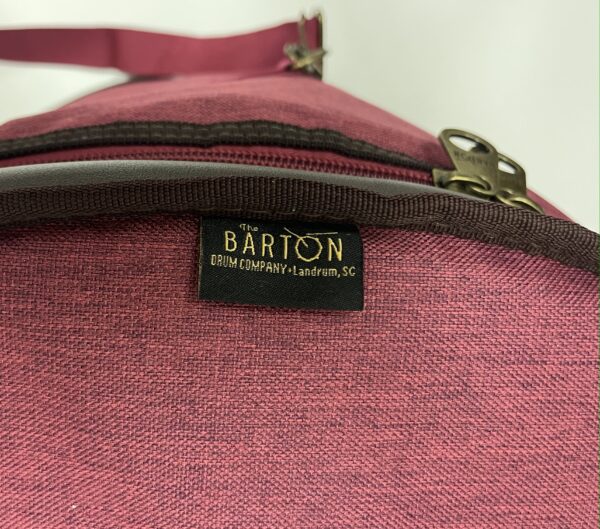 Barton 14X10, Tom Tom Drum Bag - 600D with Faux Leather Trim, Color - Mulberry Truffle - Image 3